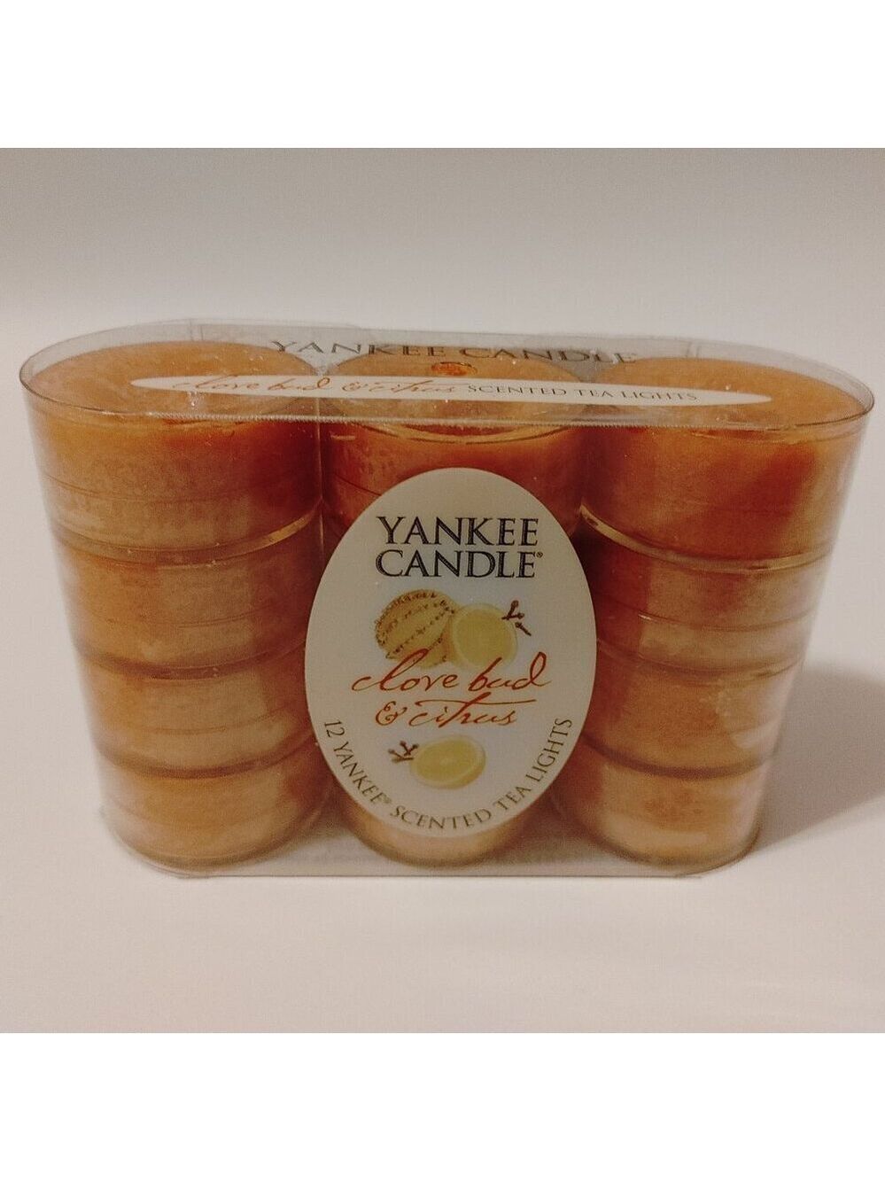 Yankee Candle Scented Tealight Candles Clove Bud & Citrus 12 Pack Lot BNIP
